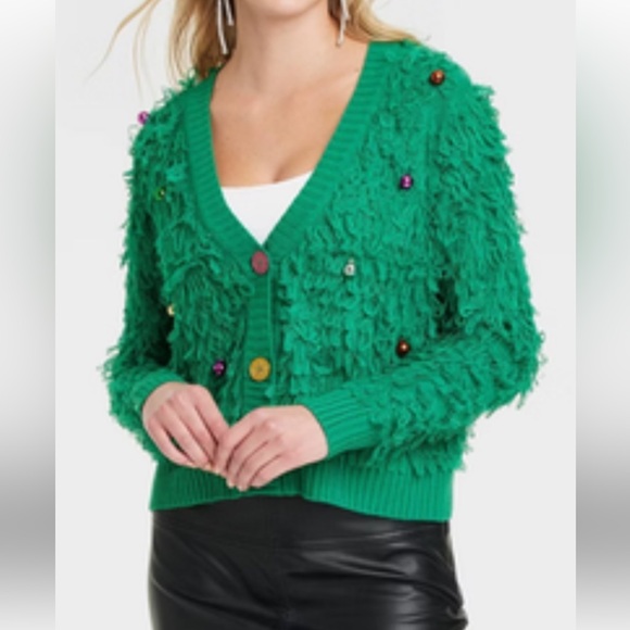 Nwts 33 Degrees Green Textured Women's Sweater - Picture 1 of 3